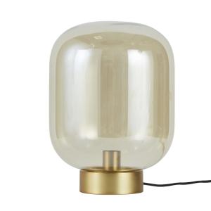 Lámpara estilo bombilla de cristal y metal dorado