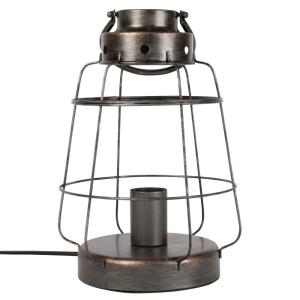 Lámpara farol de alambre gris