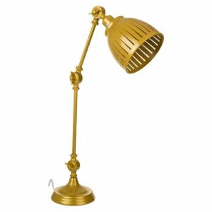 Lámpara flexo de mesa de metal amarillo 25x13x43h cm