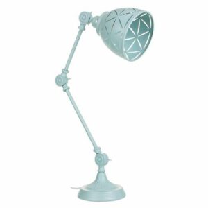 Lámpara flexo de mesa de metal Azul 25x13x43h cm