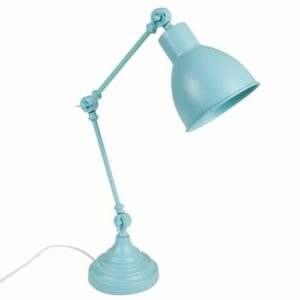 Lámpara flexo de mesa de metal Azul 29x16x60h cm