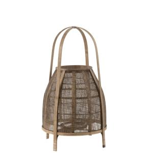 Lámpara hood de bambú natural 34.5x34.5x60 cm