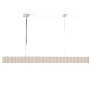 Lámpara led de techo alargada de yeso color beige