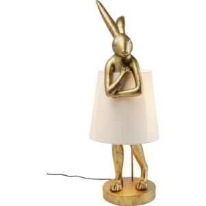 Lámpara mesa rabbit oro/blanco 88cm