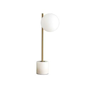 Lámpara metal, vidrio y mármol  50 cm
