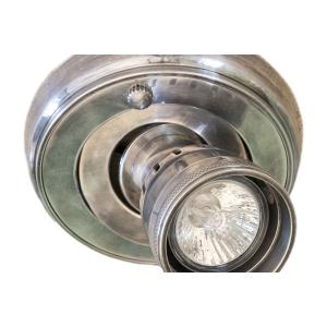Lámpara orientable bistró en metal plateado