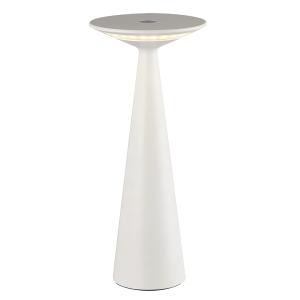 Lámpara recargable de aluminio blanco h:30cm