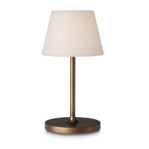 Lámpara recargable de aluminio dorado h:23cm