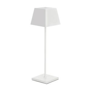 Lámpara recargable de metal blanco h:37cm