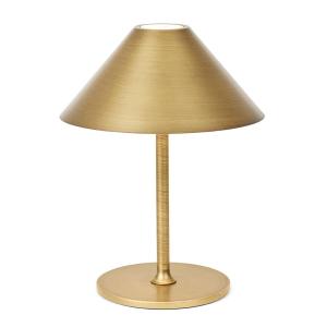Lámpara recargable de metal dorado d:15cm