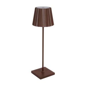 Lámpara recargable de metal marrón h:38cm