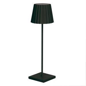 Lámpara recargable de metal negro h:38cm