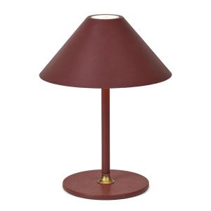 Lámpara recargable de metal rojo d:15cm