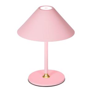Lámpara recargable de metal rosa d :15cm