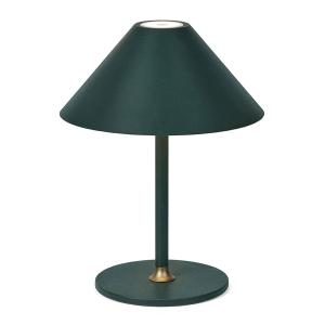 Lámpara recargable de metal verde d:15cm