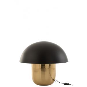 Lámpara seta hierro negro/oro alt. 47 cm