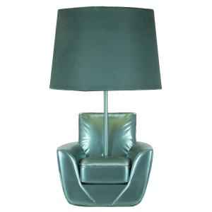 Lámpara sillón de resina azul ø cm 26x43