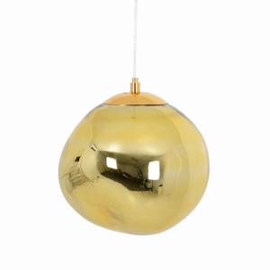 Lámpara techo cristal metalizado dorado ø28 cm e27