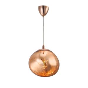 Lámpara techo cristal metalizado rosa ø28 cm e27