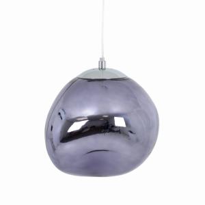 Lámpara techo cristal metalizado violeta ø36 cm e27