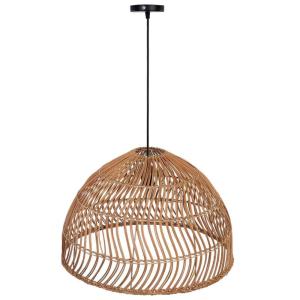 Lámpara techo de ratan marrón d50x32h cm