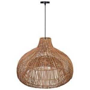 Lámpara techo de ratan marrón d66,5x47h cm