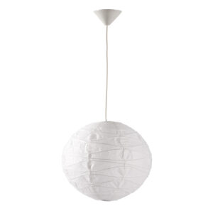 Lámpara techo esférica de papel blanco