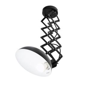 Lámpara techo extensible tijera negro industrial e27