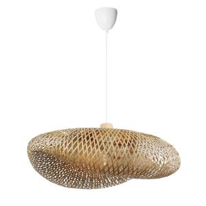 Lámpara techo industrial bambú y mimbre blanco ø59 cm e27…