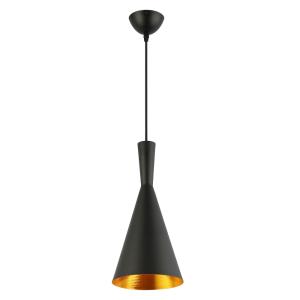 Lámpara techo industrial cúpula aluminio negro e27