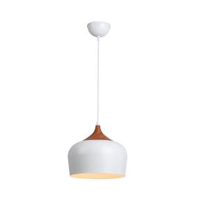 Lámpara techo industrial madera blanca ø35 cm e27