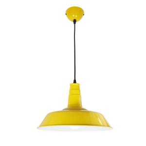 Lámpara techo industrial metal amarillo ø36 cm e27