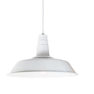 Lámpara techo industrial metal blanco ø36 cm e27