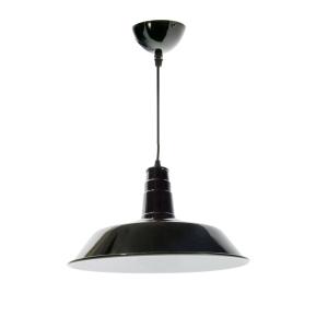 Lámpara techo industrial metal negro ø36 cm e27