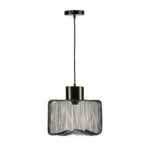 Lámpara techo jaula metálica negro