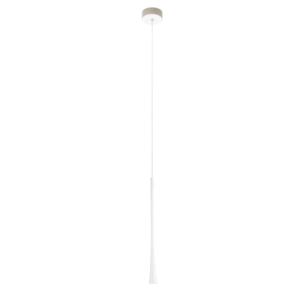 Lámpara techo minimalista aluminio blanco tubo largo led 7w