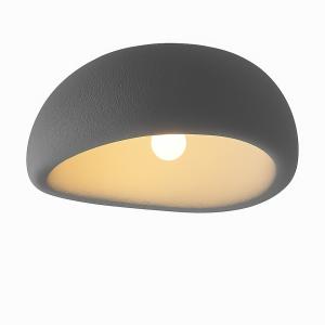 Lámpara techo minimalista resina gris ø52 cm e27