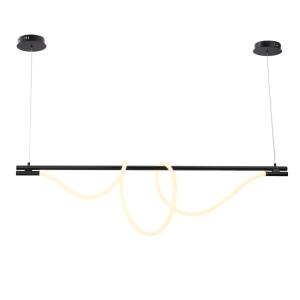 Lámpara techo moderna neón metal negro ondulado 45w led
