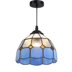 Lámpara techo mosaico cristal azul ø20 cm e27