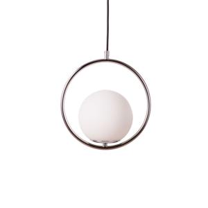 Lámpara techo nórdica cromado bola cristal e27