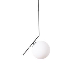 Lámpara techo nórdica cromado bola cristal ø18cm e27