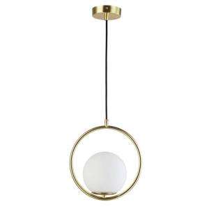 Lámpara techo nórdica dorado bola cristal e27