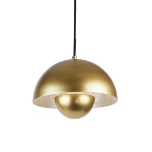 Lámpara techo nórdico forma seta metal dorado