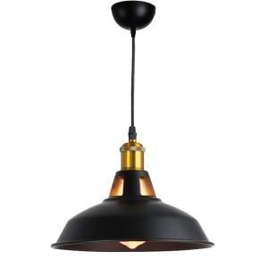 Lámpara techo retro industrial metal negro ø27— e27