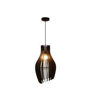 Lámpara techo retro madera mdf ø30 cm e27