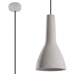 Lámpara tubo en concreto, gris l: 17cm