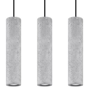 Lámpara tubo en concreto, gris l: 45cm