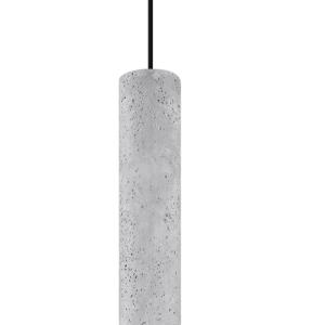 Lámpara tubo en concreto, gris l: 8cm