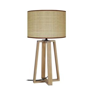 Lampe  à quatre pieds madera Alt.50cm natural Pantalla: AMA…