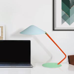 Lampe  bureau metal Alt.35cm multicoldorado Pantalla: azul